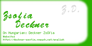 zsofia deckner business card