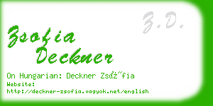 zsofia deckner business card